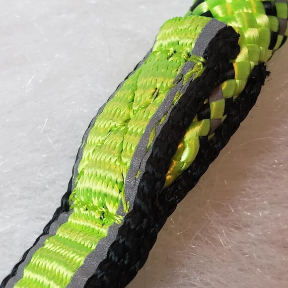 KONG XS/S Green & Black Reflective Dog Collar + 4 Ft Comfort Grip Rope Leash - Picture 7 of 16